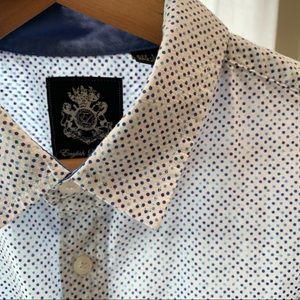 English Laundry tiny polka dots on white EUC